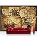 Produktbild Fototapete 368x254 cm PREMIUM Wand Foto Tapete Wand Bild Papiertapete - Geographie Tapete Geografie Karte Schiff Vintage Kompass braun - no. 1861