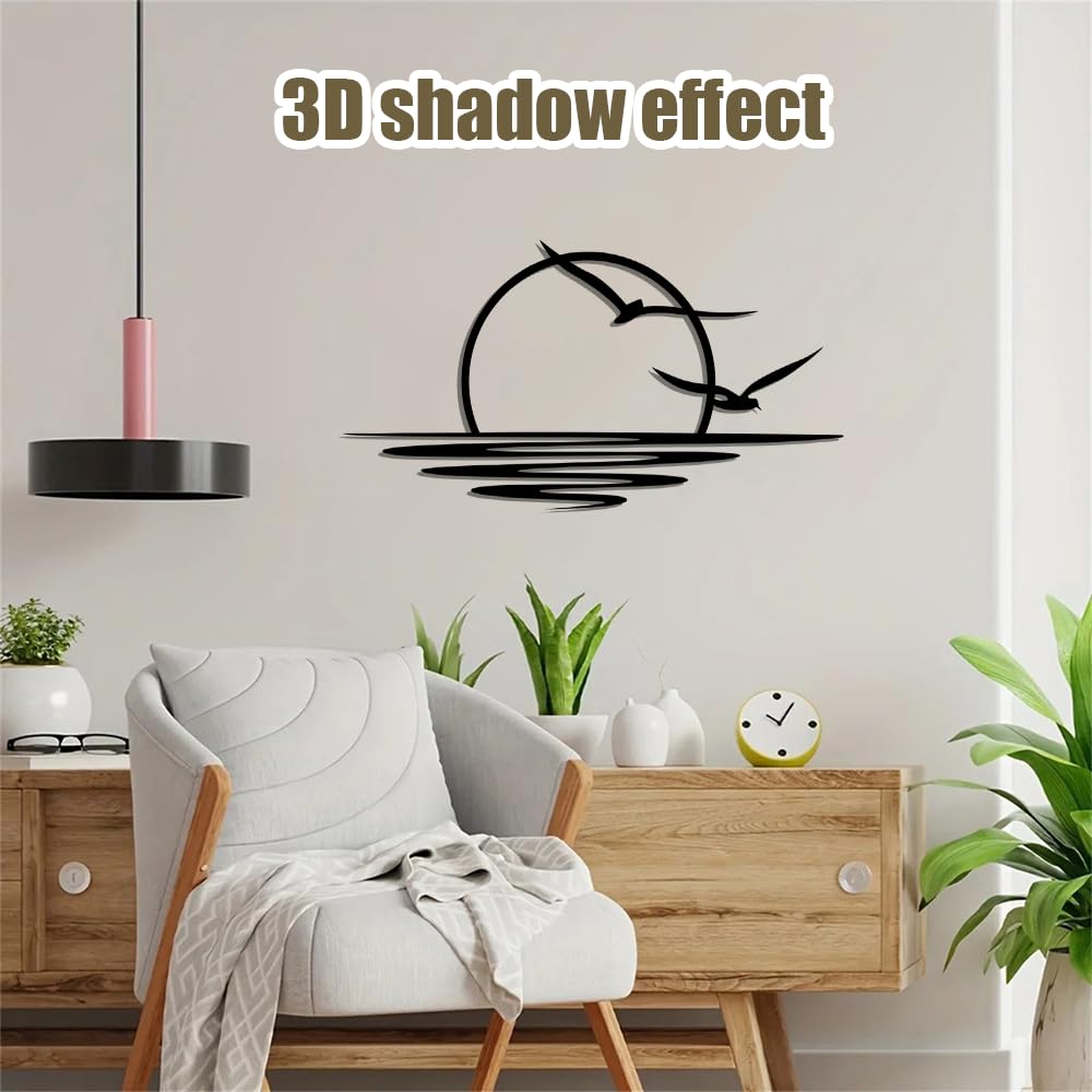 1 stuks minimalistische metalen wanddecoratie met een