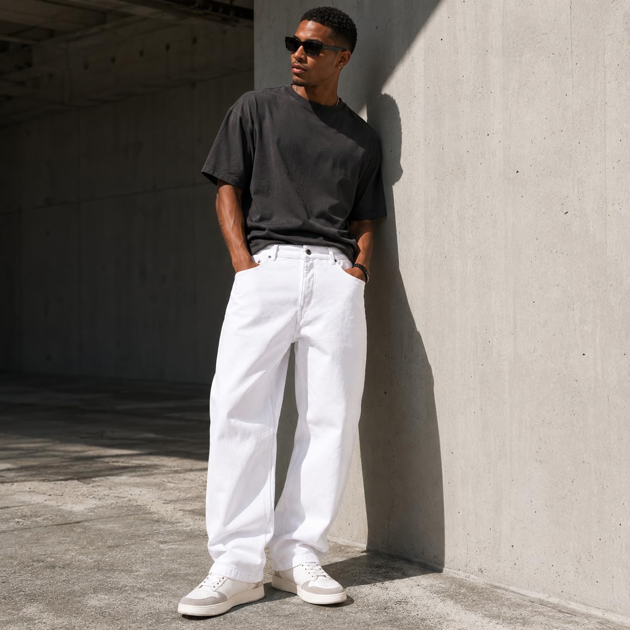 Jeanshose – Gerade geschnittene Denim Hose mit 5-Pocket-Style – Klassische Straight Fit Jeans für Freizeit & Streetwear