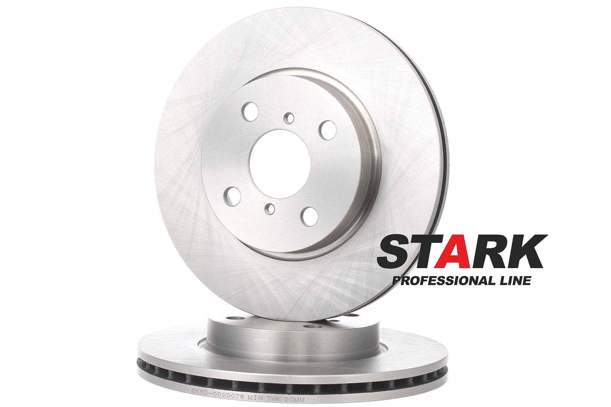 STARK SKBD-0020078 2x Disco freno Anteriore senza viti/bulloni Compatibilità con TOYOTA Yaris Hatchback P9