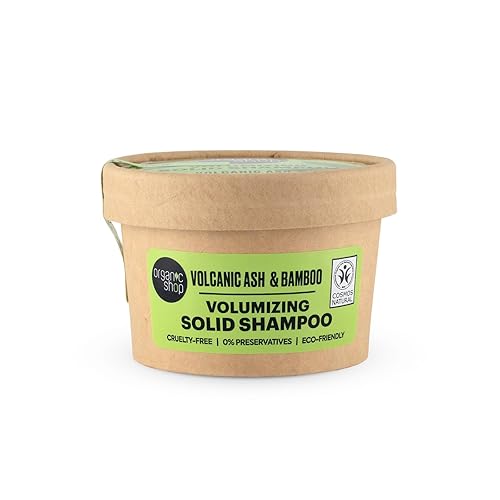 Miniatura 2 de Organic Shop Barra de champú sólido voluminizador de bambú y ceniza volcánica, 100% vegano y orgánico, sin parabenos y 0% conservantes, ecológico y