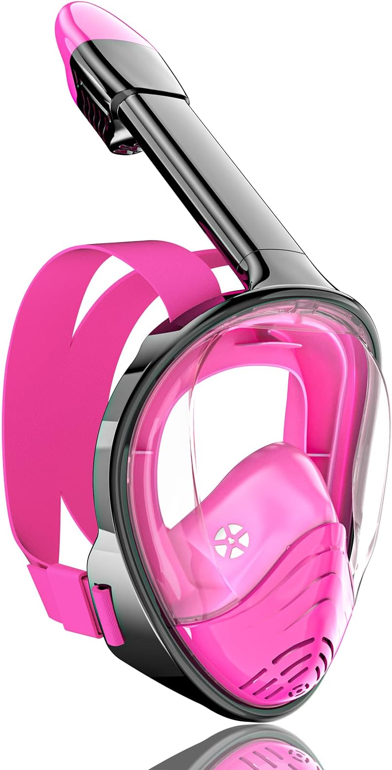 Full Face Snorkel Mask for Adults, Snorkeling Gear with Camera Mount, 180 Degree Panoramic View Snorkel Set Anti-Fog Anti-Leak