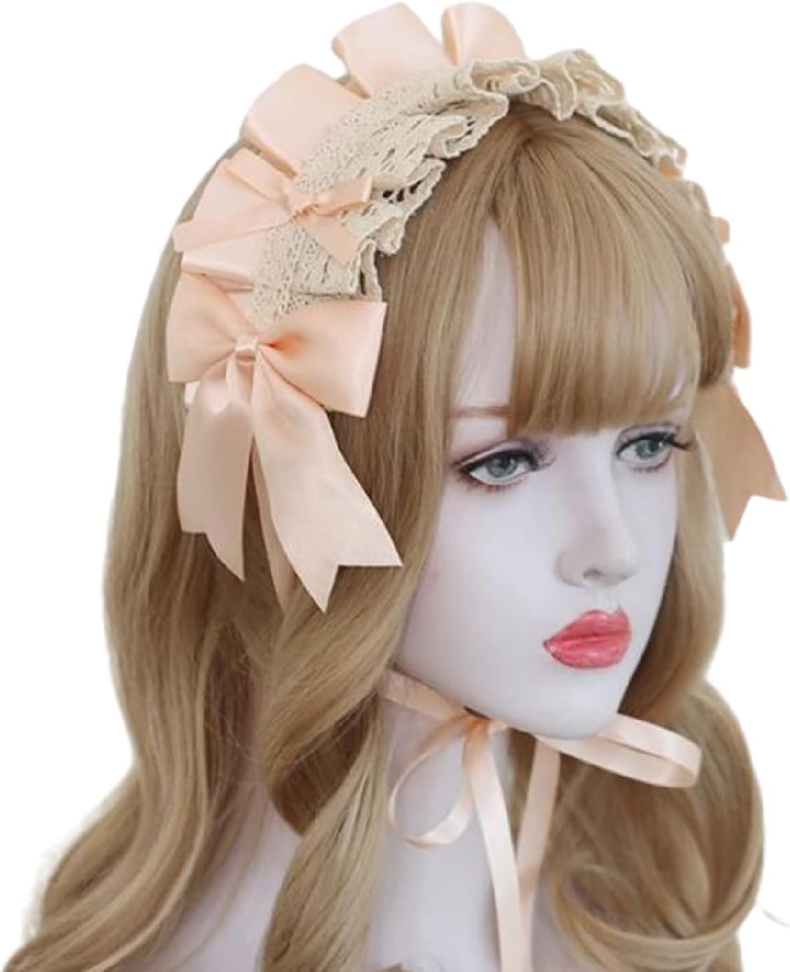 Lolita Lace Bowknot Headdress Headband, Handmade Sweet & Cute Hair Accessories for Women, Girls, Cosplay