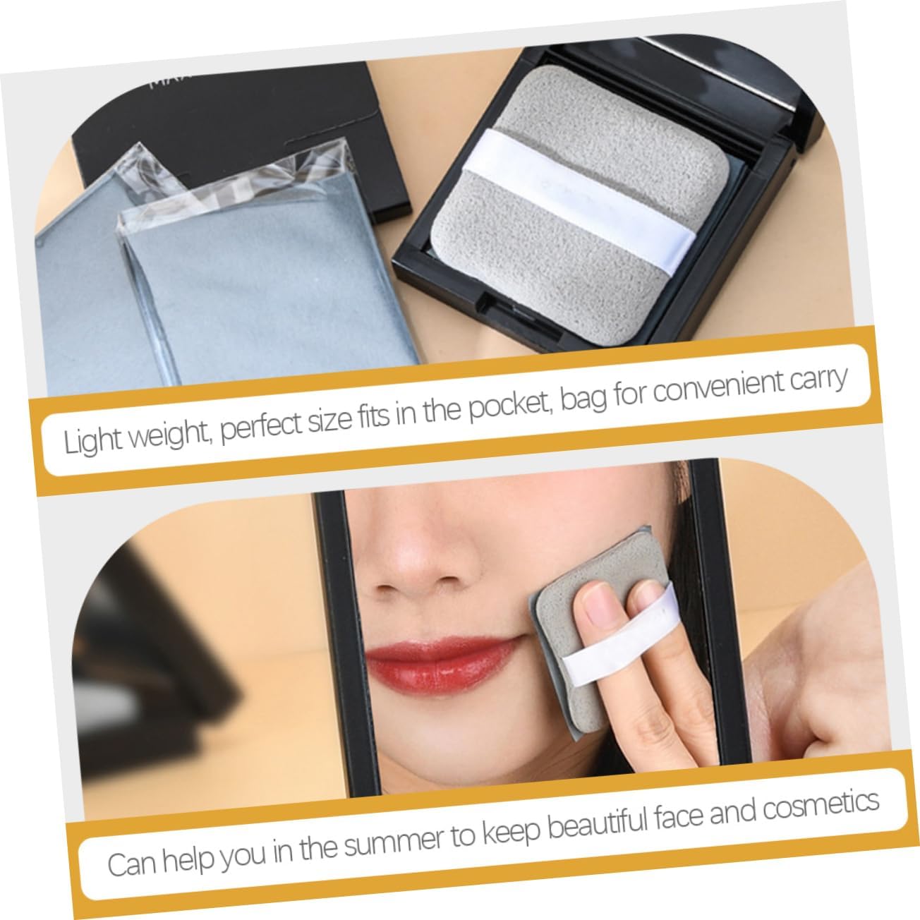 MERRYHAPY Oil Absorbing Papers Puff for Travel Makeup Face Sweat Blocker Oil Control Roller Puff Pore Blotting Face Paper