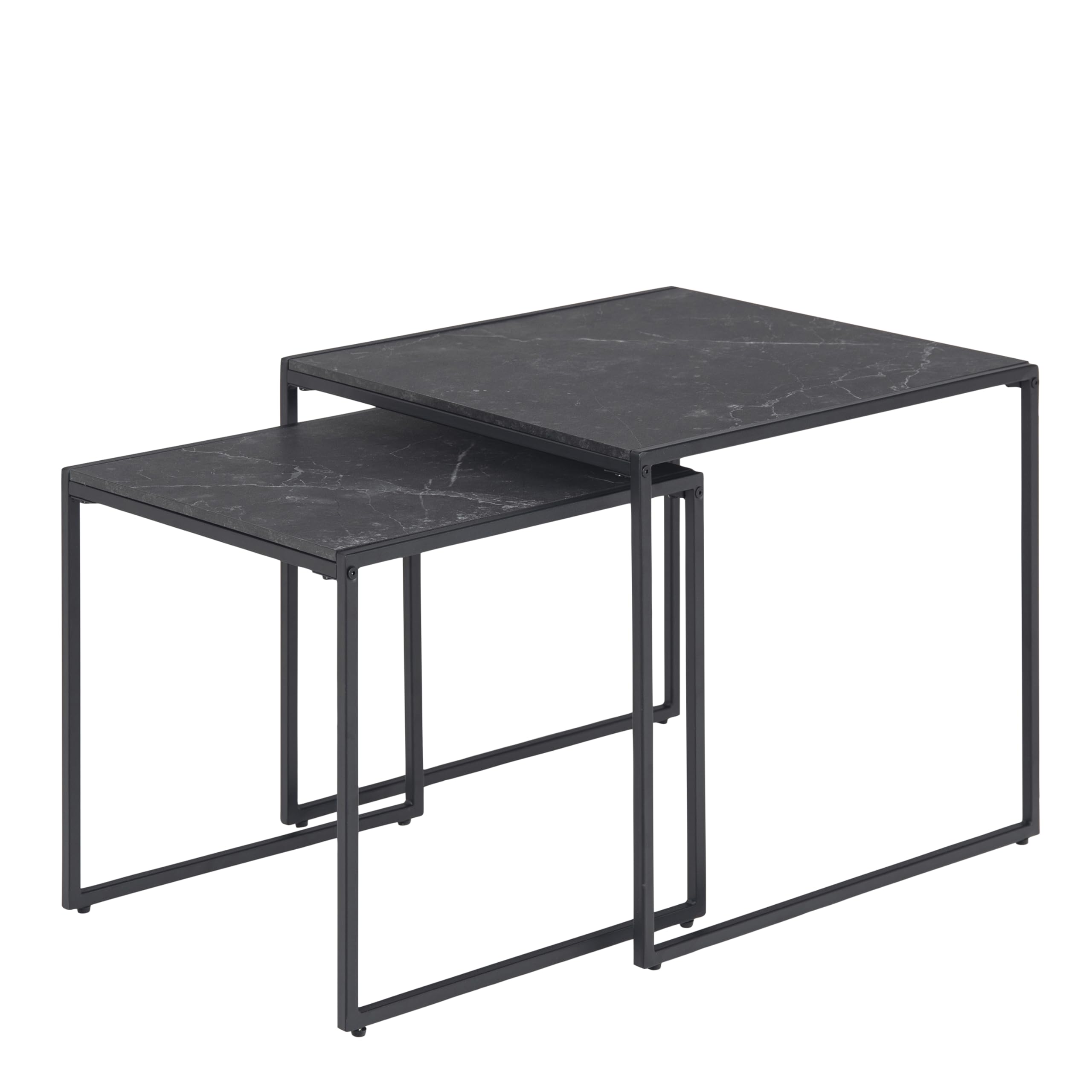 Furniture To Go | Infinity, Matt Black, Nest of Tables Set of 2