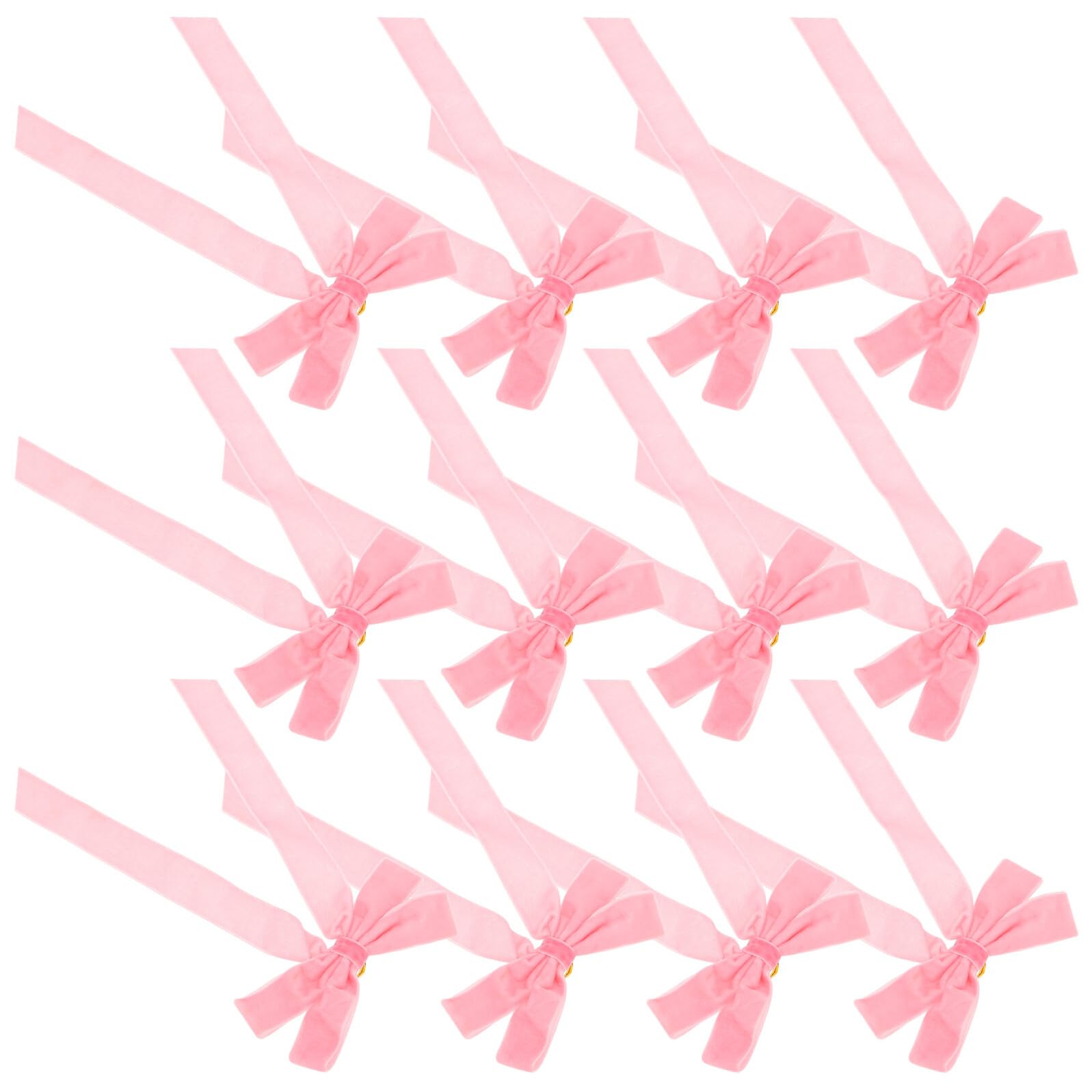 Lazos de Terciopelo Rosa DECORNIJIA 12 Piezas para Árbol de Navidad