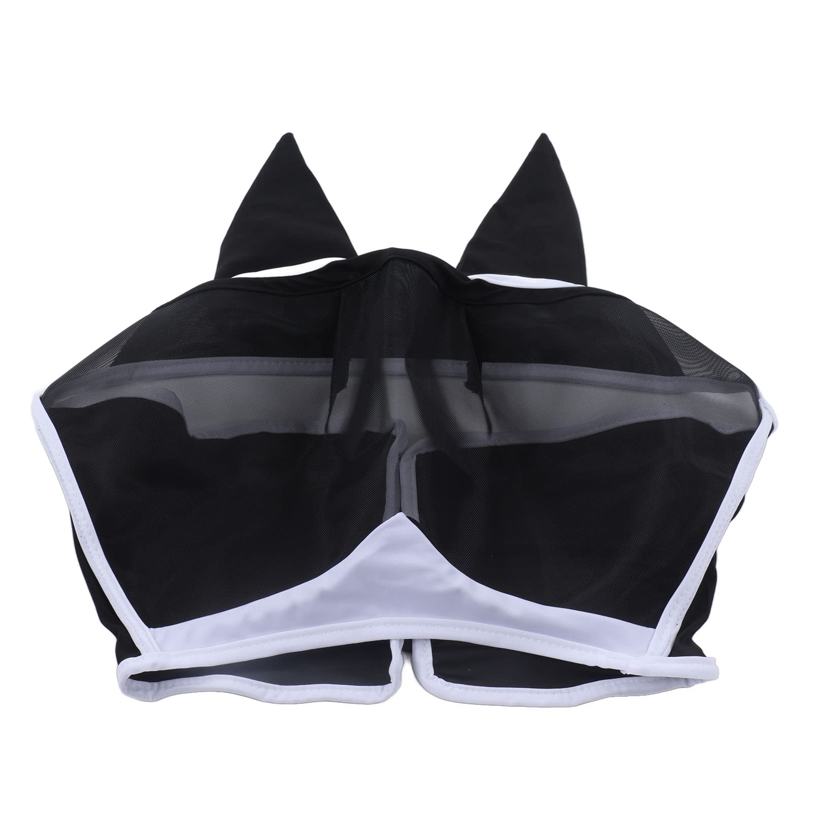 Horse Fly Mask Breathable, Soft Comfortable Breathable Horse Face Mask for Face Protection for Horse, Horse Fly Mask Comfortable Soft Fine Mesh Design Horse Face Mask Horse (Black)