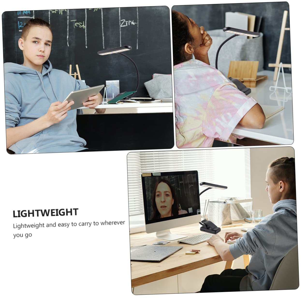 Toddmomy Rechargeable Clip on Light for Sheet Music Dimmable Music Stand Lamp 27 Led Lights