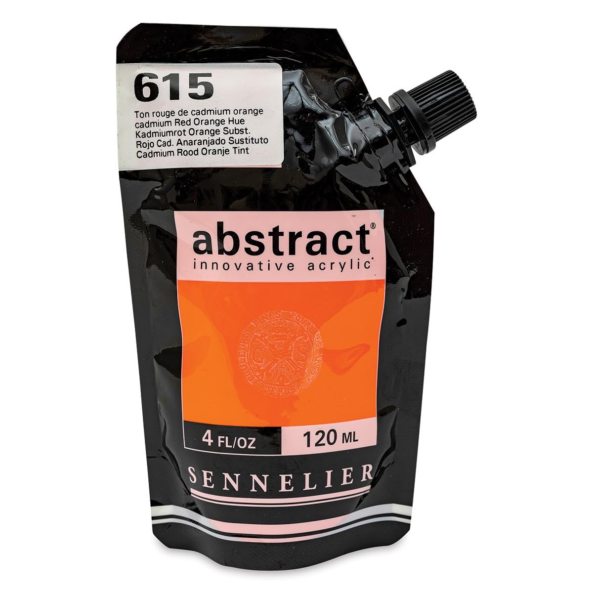 Sennelier 615 Cadmium Red Orange Hue Abstract Innovative Acrylic Artist Paint Pouch 120Ml (615 Cadmium Red Orange Hue)