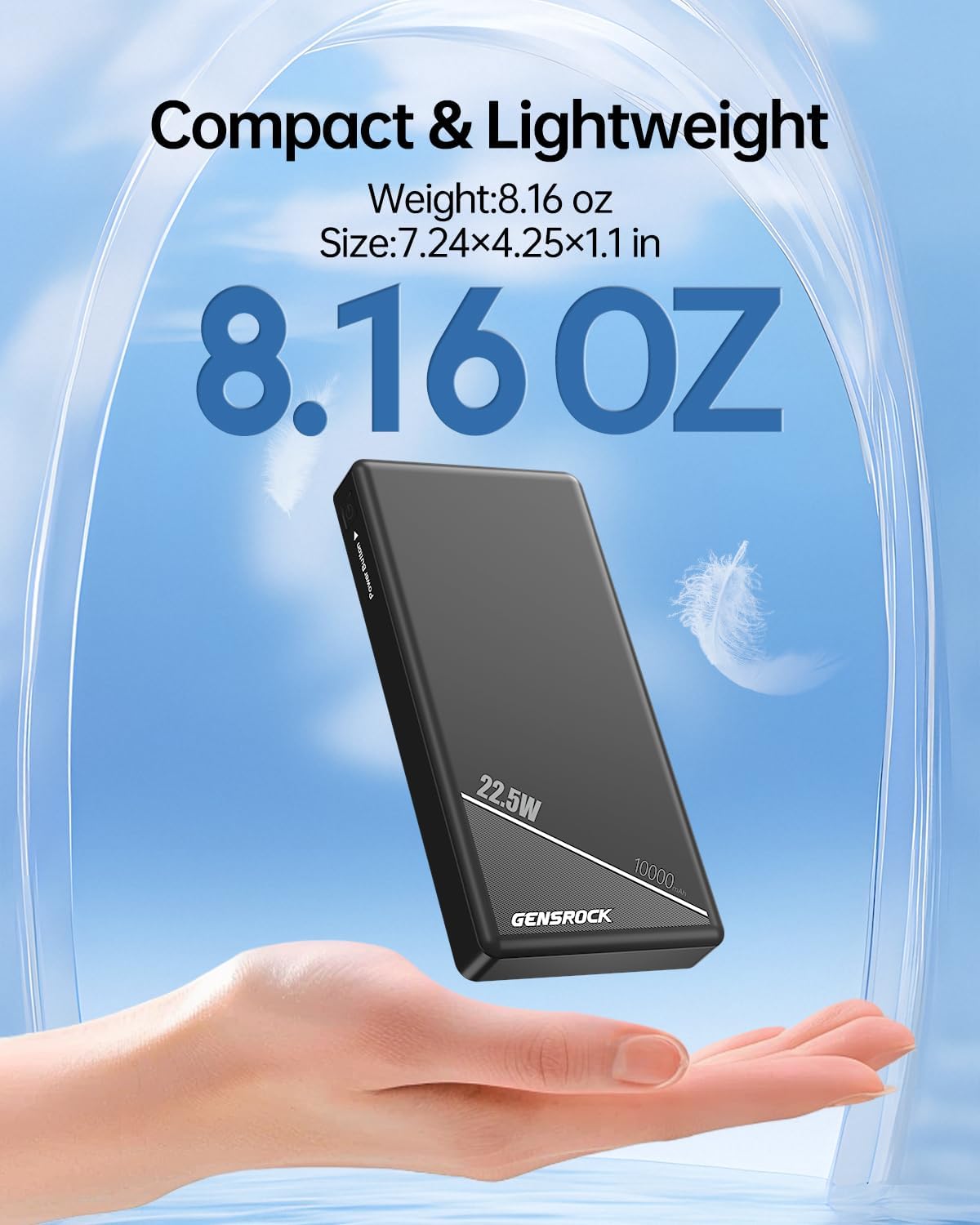 GENSROCK 2 Pack Portable Charger Power Bank 10000mAh, PD 22.5W Fast Charging Power Bank,LED Display Battery Pack for iPhone17/16/15/14/13 Series, Samsung, Google, Pixel, LG, iPad - Image 3