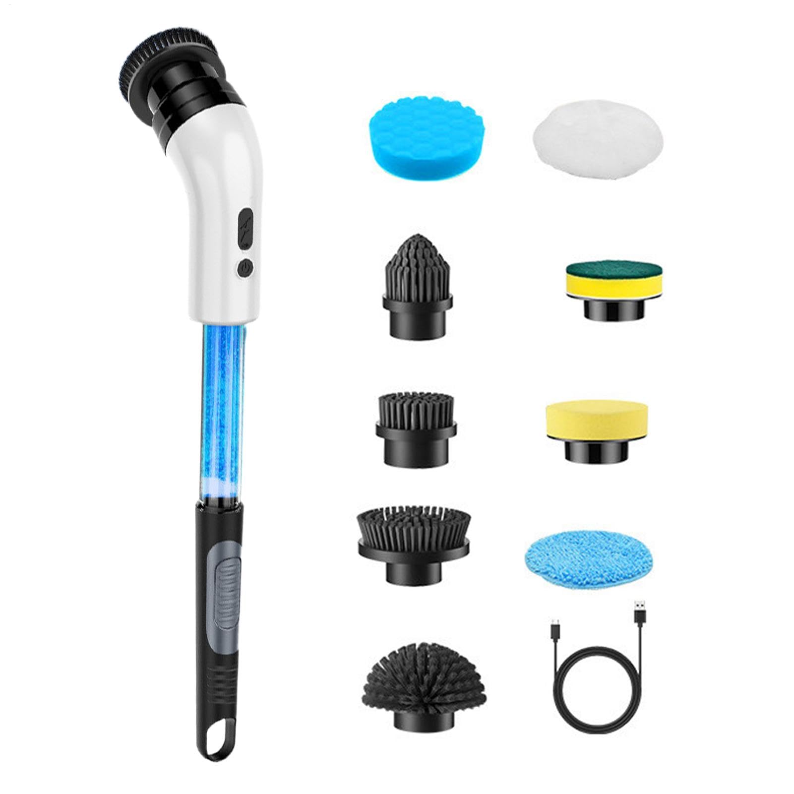 Brosse de nettoyage électrique pour carrelage de salle de bain avec tête de brosse remplaçable