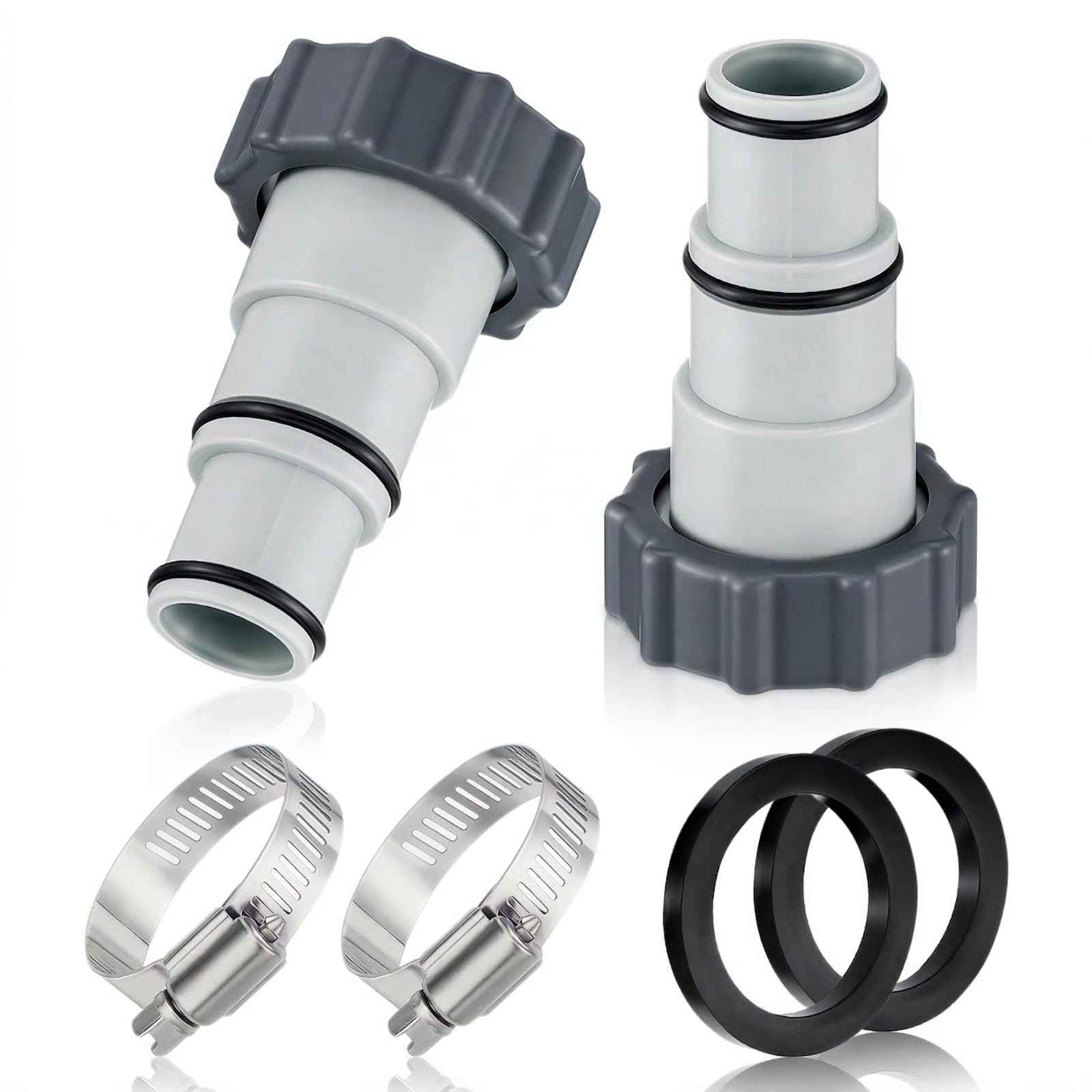 Adattatore per Tubo da Piscina, 6 Pezzi Adattatore Piscina, Adattatore Tubo Piscinai, Adattatore per Piscinas A, Adattatore per Pompa Piscinas, per Raccordo Piscinai da 32 e 38 mm