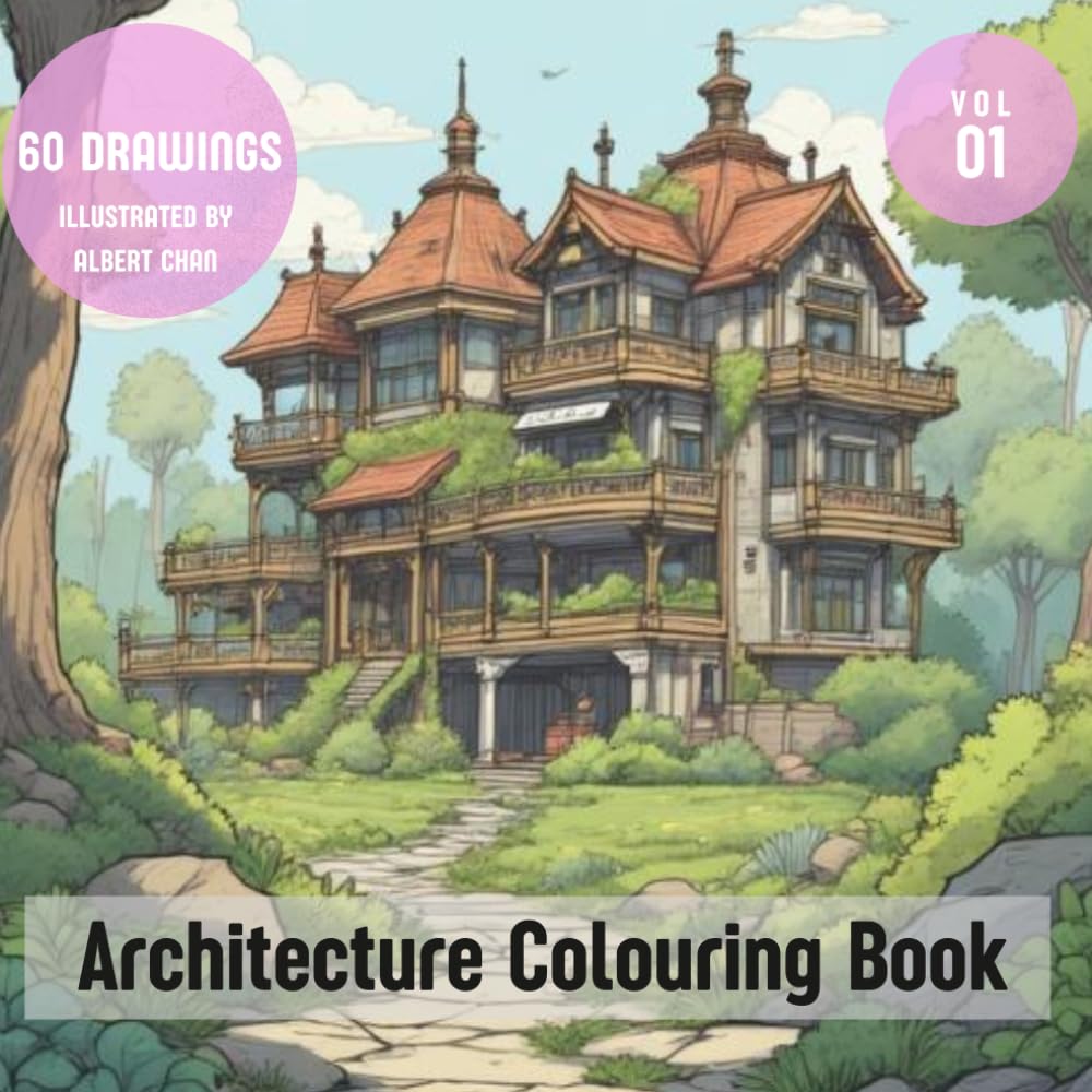 Architecture Colouring Book: With 60 drawings