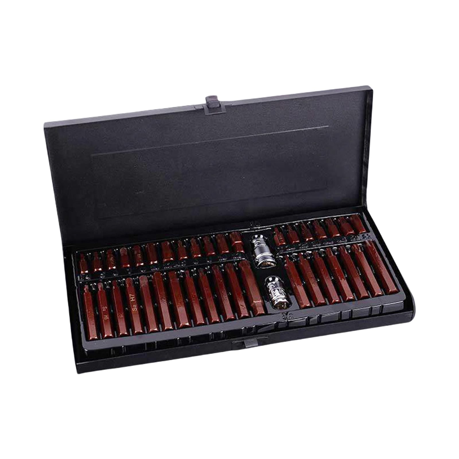 Juego de herramientas multifunción de 40 piezas con llave hexagonal, caja de almacenamiento de materiales de acero al carbono para taller en casa