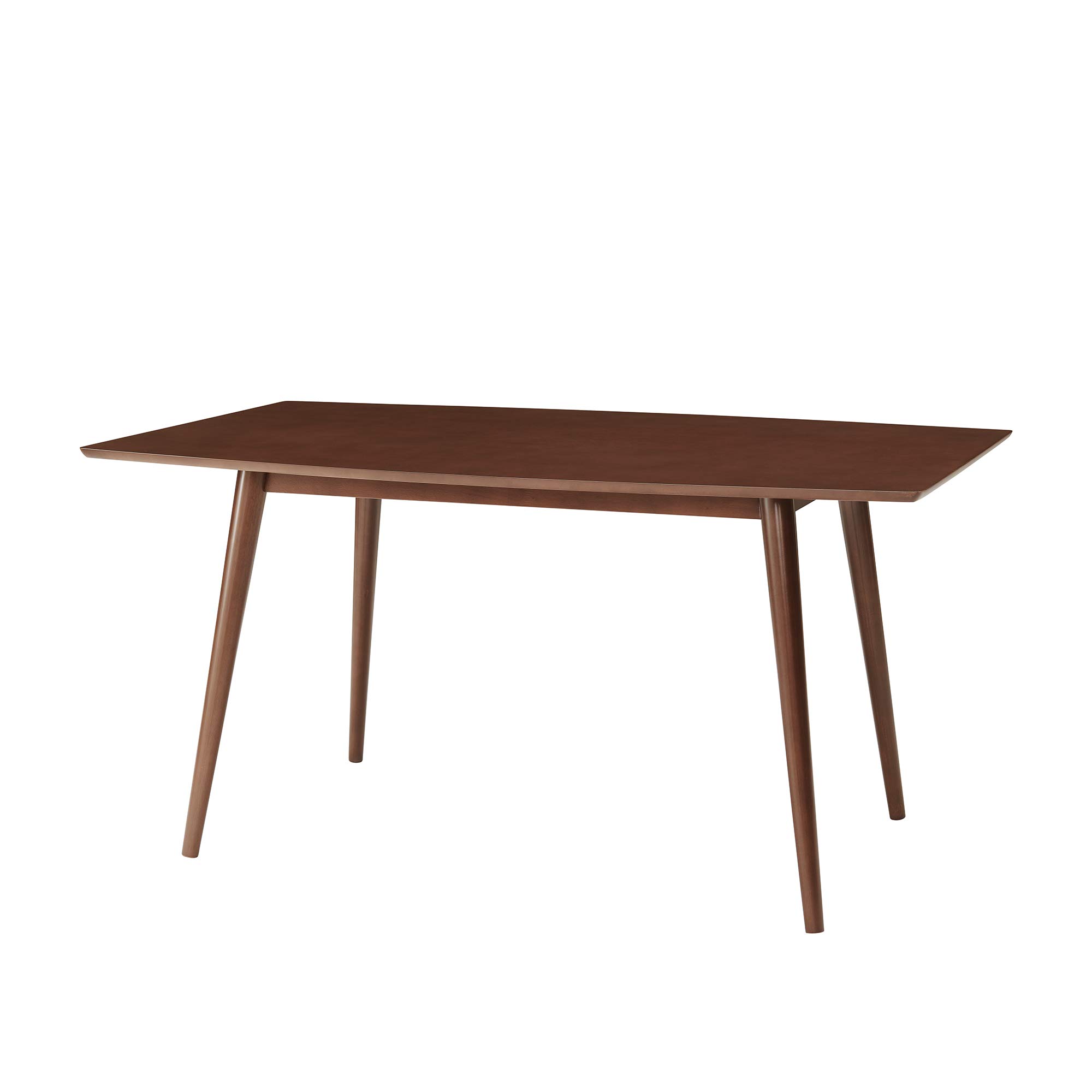 Walker Edison 6 Person Simple Wood Room Kitchen Table, Walnut