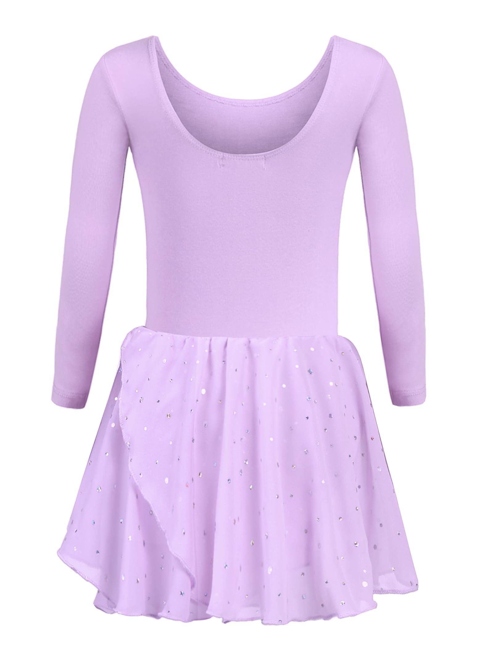 trudge Kinder Ballettkleidung Ballettkleid Mädchen Kurzarm Langarm Baumwolle Balletttrikot Ballettanzug Tanzkleid Tanzbody mit Rock Tütü