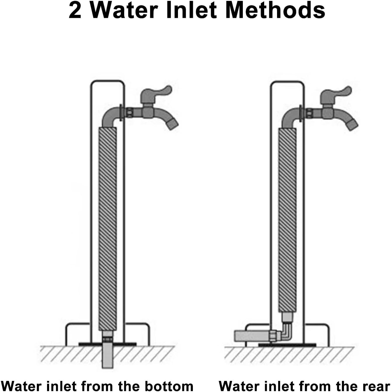 Stainless Steel Outdoor Garden Column Faucet with Spray Gun, 95cm (37in) Watering Solution for Flowers – Durable, Stylish, and Functional Garden Tool