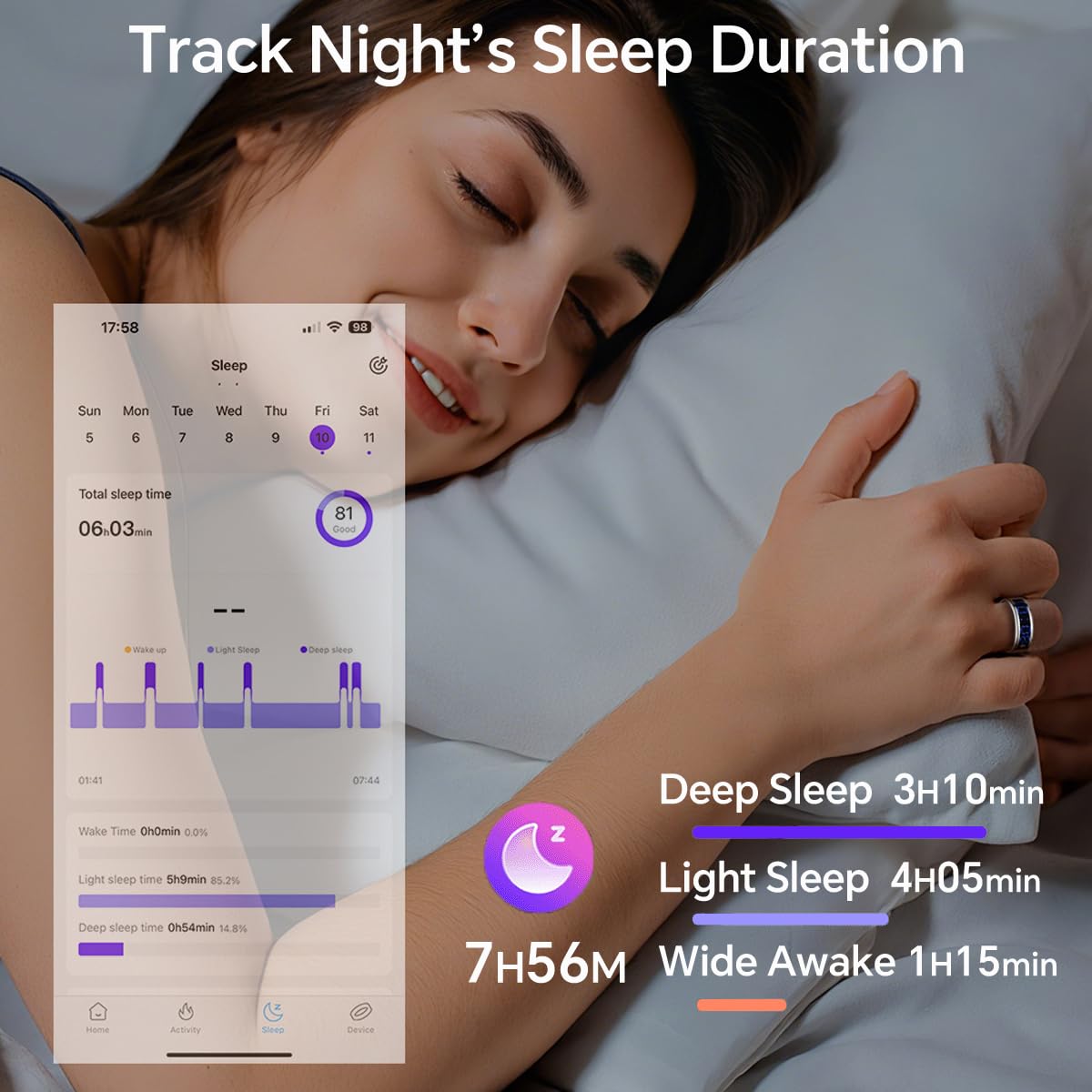 findtime Smart Ring mit Display Herzfrequenz Schlaftracker Blutsauerstoffmonitor Tasbih Fingerzähler Anruferinnerung Gestensteuerung Schrittzähler Kalorien Wasserdicht Gesundheit Fitness Ringe für