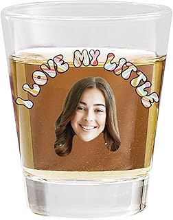 Personalized Funny Shot Glasses,Customized Shot Glass with Face Photo Picture & Text for Custom Gift Idea, Birthday,Christmas Wedding Gift idea Party Wedding Favors Bachelor Party