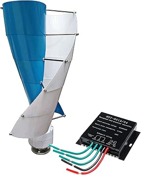 Vertical Spiral Wind Power Turbine Generator, 8000W Helix Magnetic Levitation Axis Wind Turbine 12V/24V/48V Wind Generator Power for Outdoor Garden Boat Hybrids Streetlight 12V
