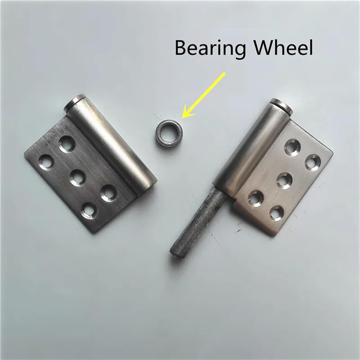 5INCH Stainless Steel Detachable Flag Bearing Wheel Hinge Bathroom Pivot Wooden Door Lift Off Hinge