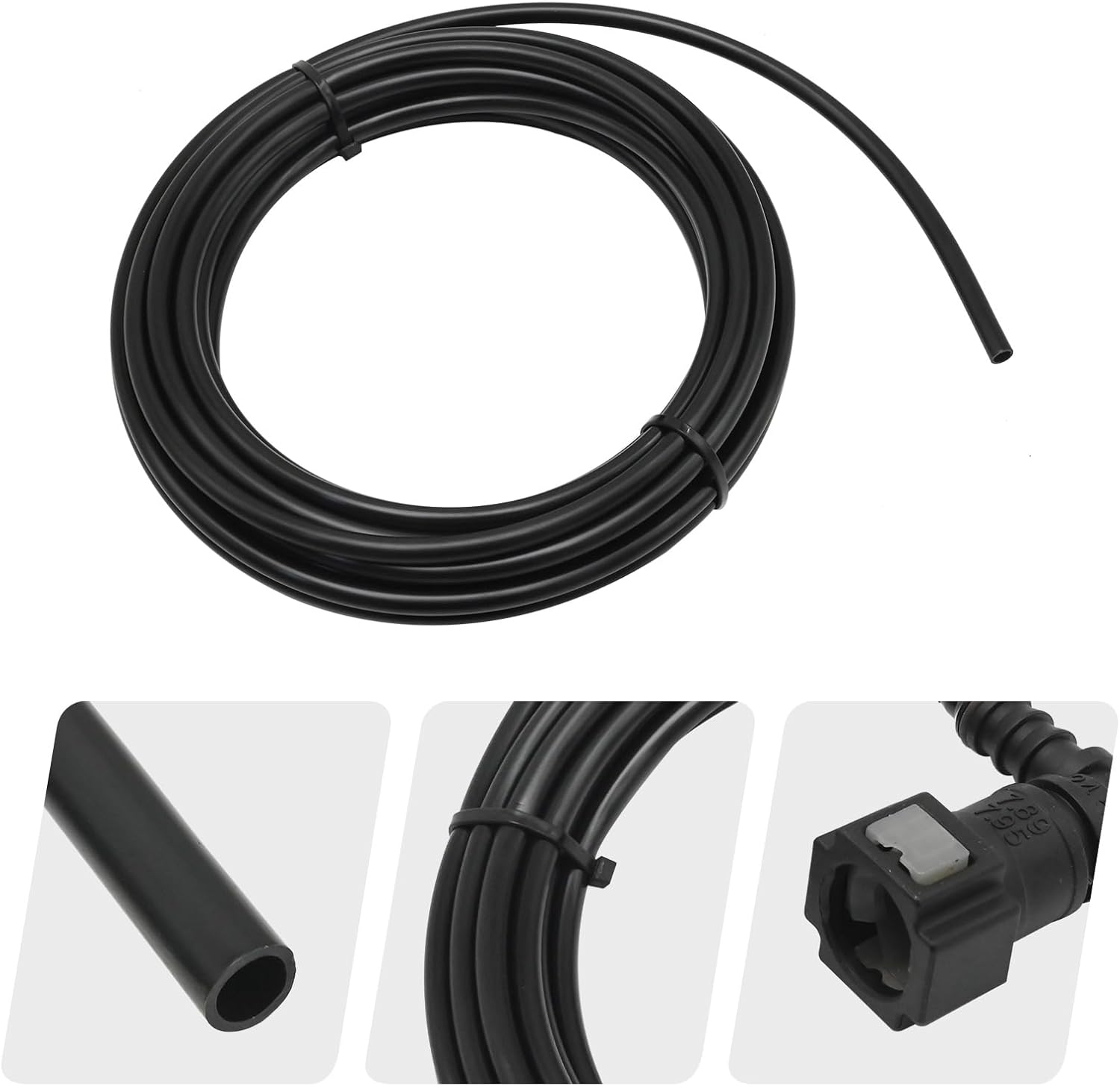 Upgrade 25 Feet Fuel Line Repair Kit, 5/16 Inch Nylon Fuel Line Tubing Fittings Kit for Cars and Trucks