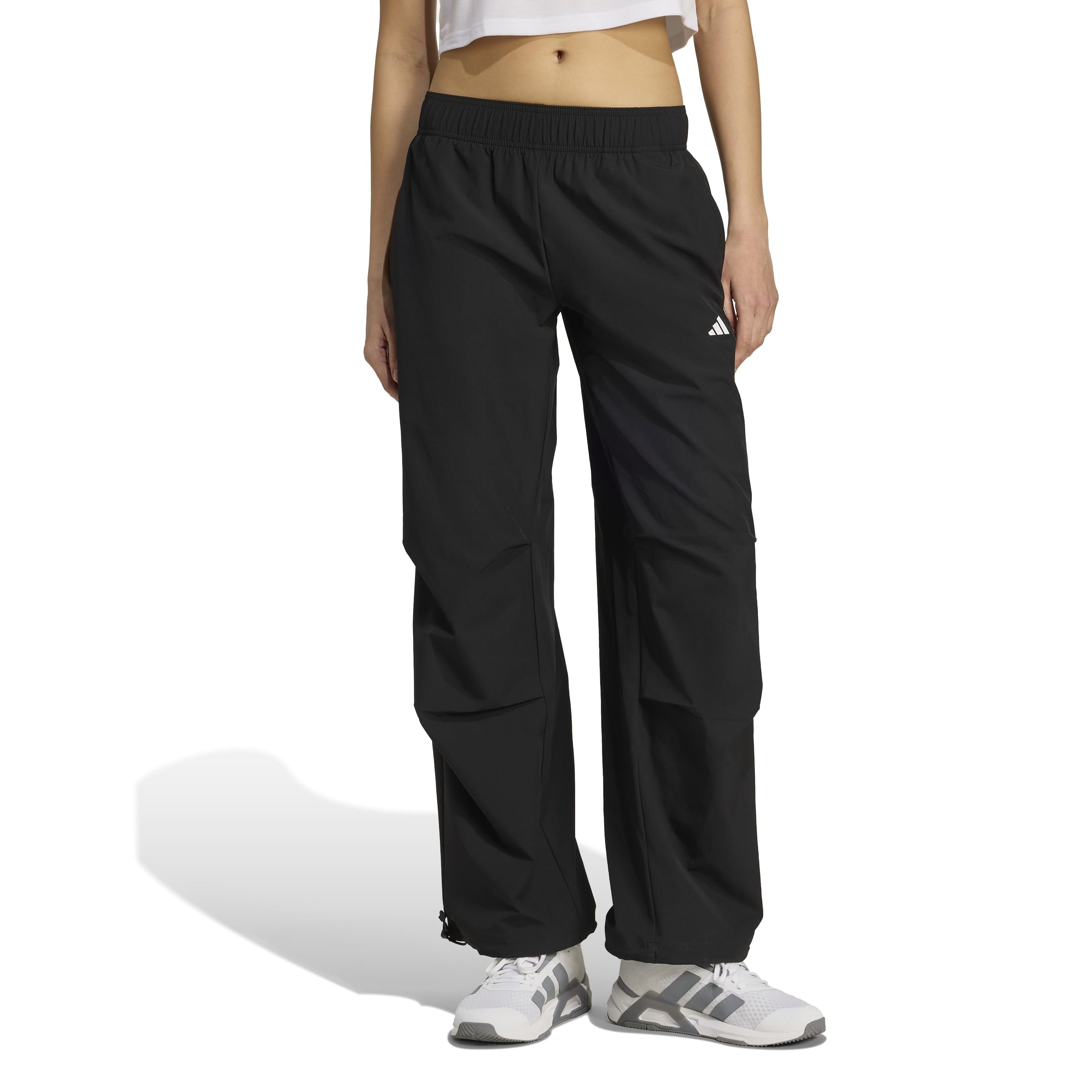 adidas Women's Workout Essentials Woven Training Pants, Black, L Tall