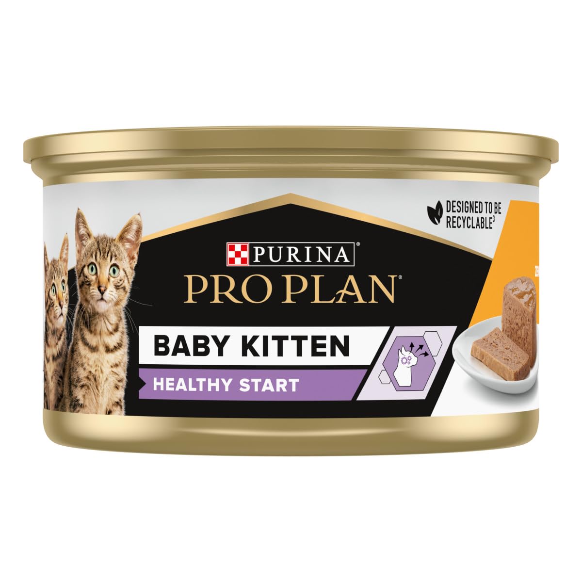 Purina Pro Plan comida para gato Latas Tartalette Baby Kitten Rico en Pollo 24 x 85 g