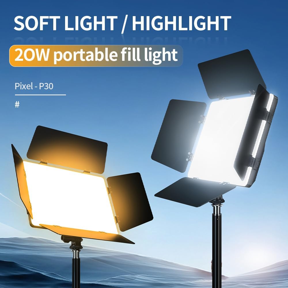 Video Light Panel Photography Lights Bi-Color Dimmable 2500-6500K Led Camera Studio Streaming Lighting Photo Shooting