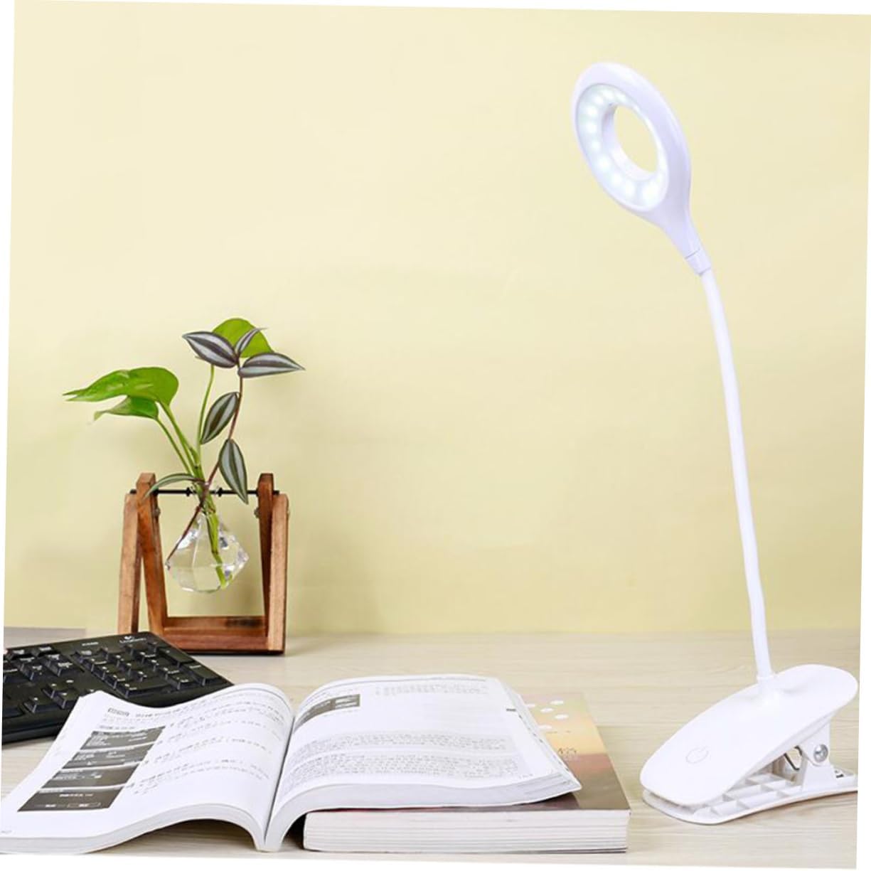 DOITOOL Pcs Eye-Caring Led Reading Light Clip Desk Lamp for Students Portable Energy-efficient Cable for Home School