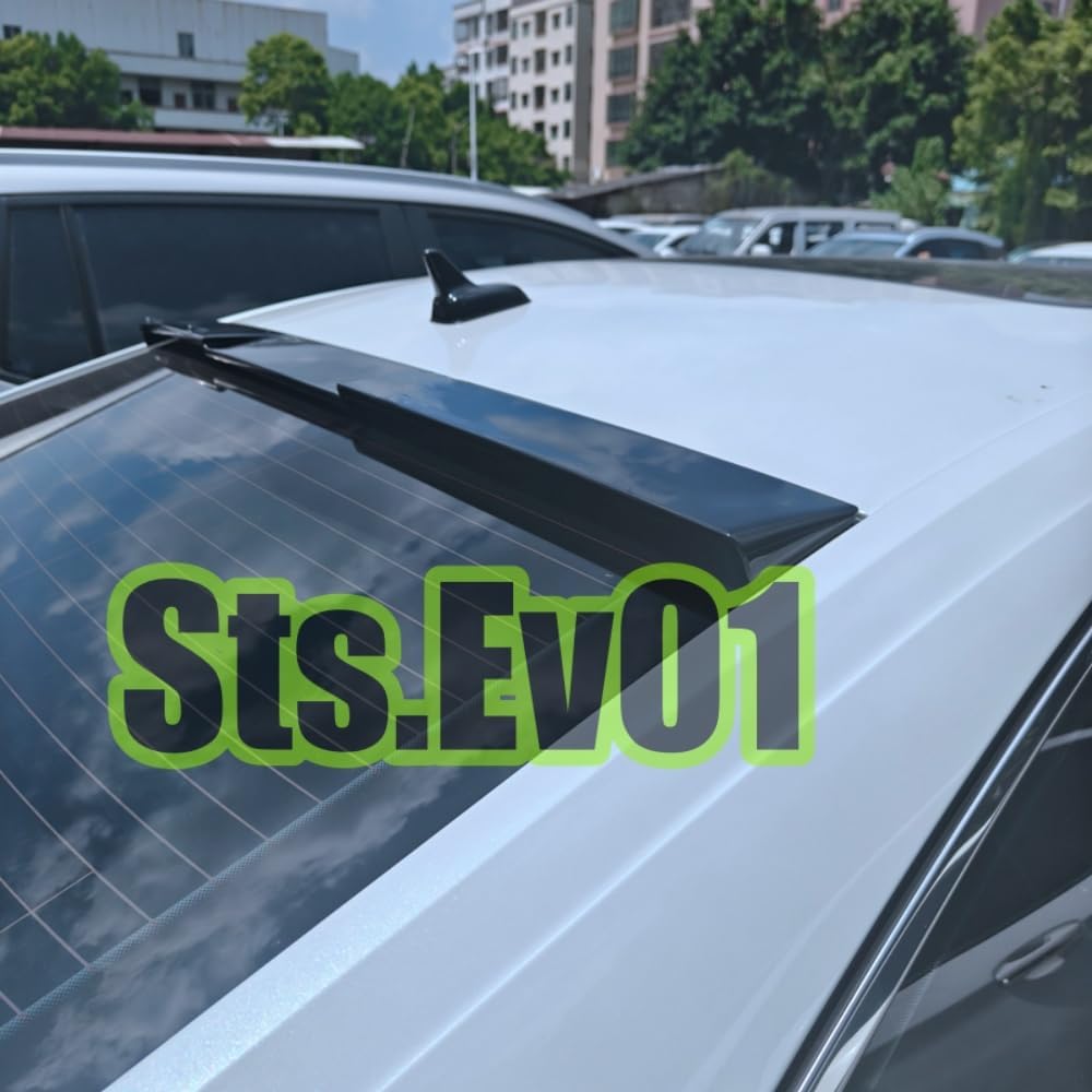 STSEV01 Rear Window Spoiler Roof Wing Fit for Volkswagen VW Jetta MK7 MK7.5 2019-2026 S/SE/SEL/GLI/Sport/R-Line, Glossy Black Sporty Style Top Wing Lip Exterior Accessories