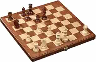 Philos Schachspiel Walnuss - Staunton Figuren Mit 65mm König