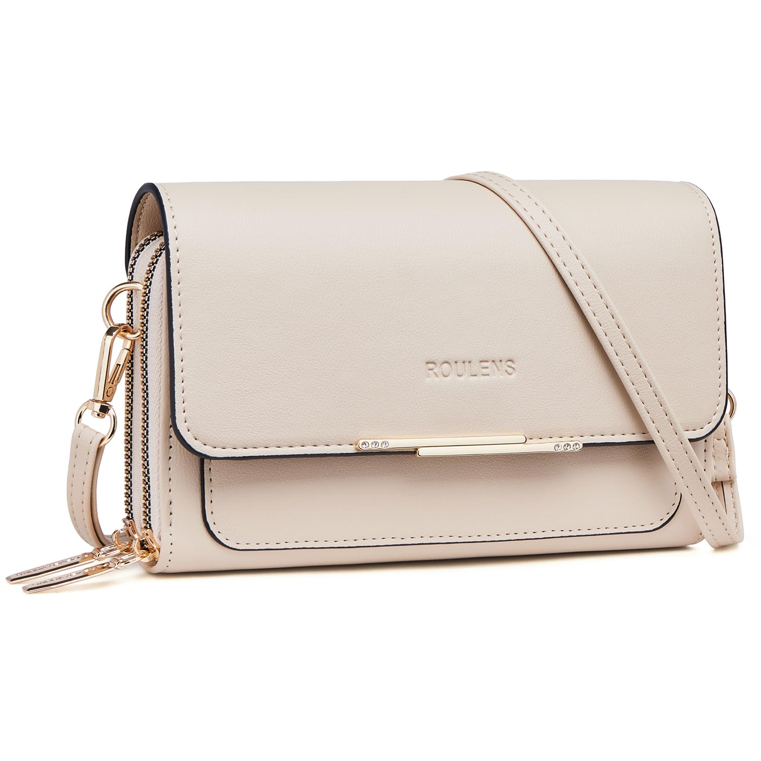 Roulens Small Crossbody Bag for Women,Cell Phone Purse Women's Shoulder Handbags Wallet Purse with Credit Card Slots