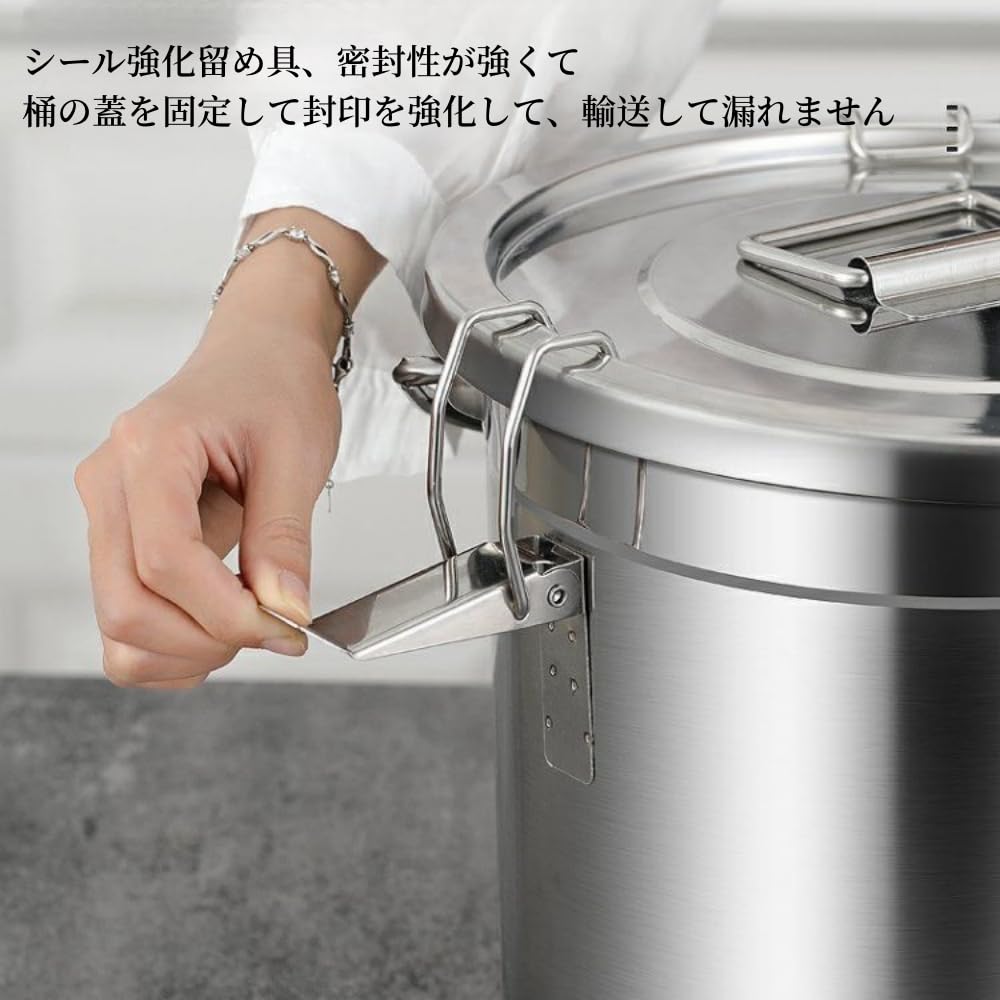 Amazon｜寸胴鍋 食品収納ビンキャニスター 業務用 ステンレス鍋 蓋付き