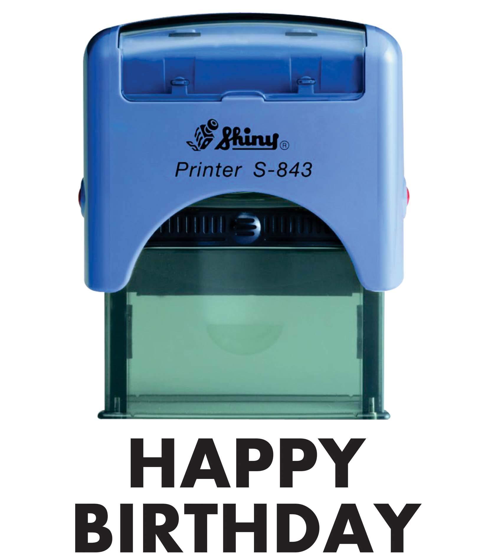 Webelkart Black Happy Birthday Self-Inking Rubber Stamp – Reliable, Fast, And Professional Tool To Enhance Office And Retail Efficiency