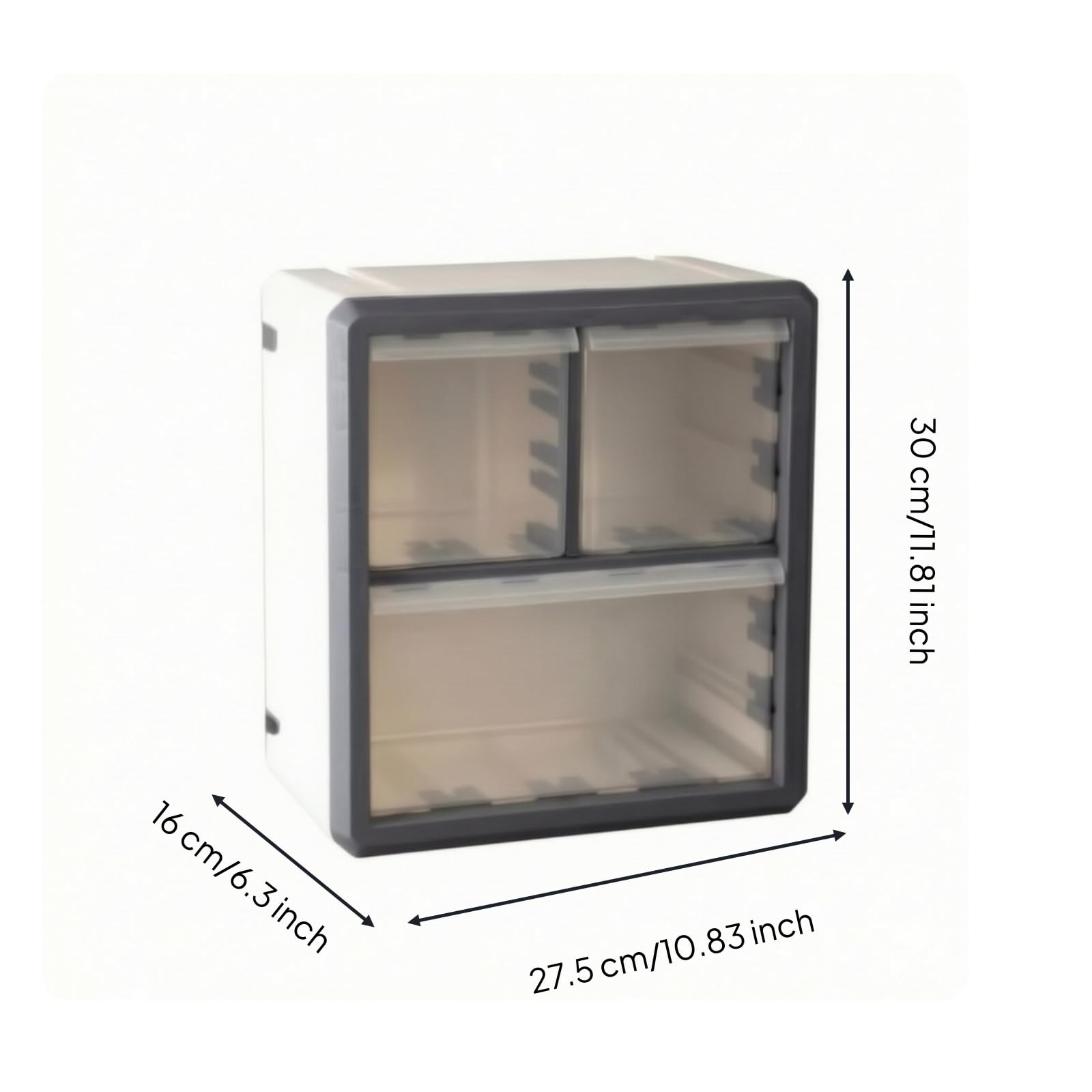 Organizador Escritorio 9 Cajones Compartimentado Gabinete Cajones Rectangular Almacenamiento, Gris, Caja De Almacenamiento De Escritorio Con 3 Cajones