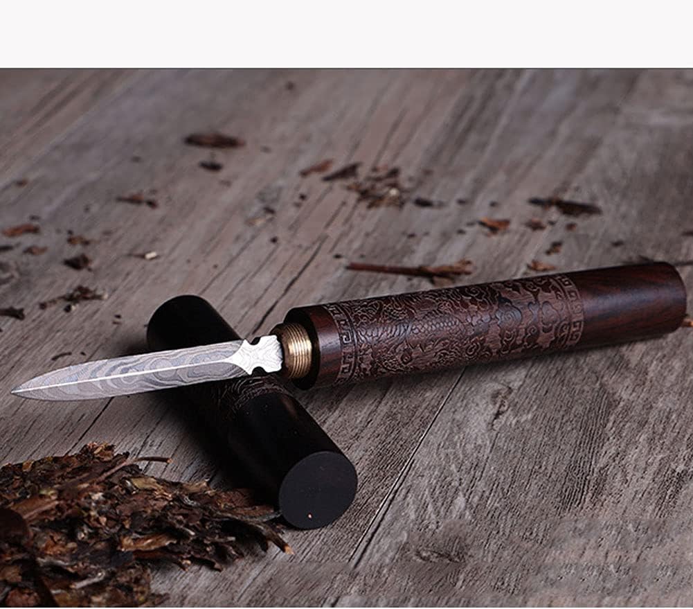 haowei 1Pcs Stainless Steel with Wooden Handle Puer Puerh Tea Knife Needle Ice Pick Tea Cake Pick Tool for Breaking Prying Brick for Kitchen Bars Bartender image 5