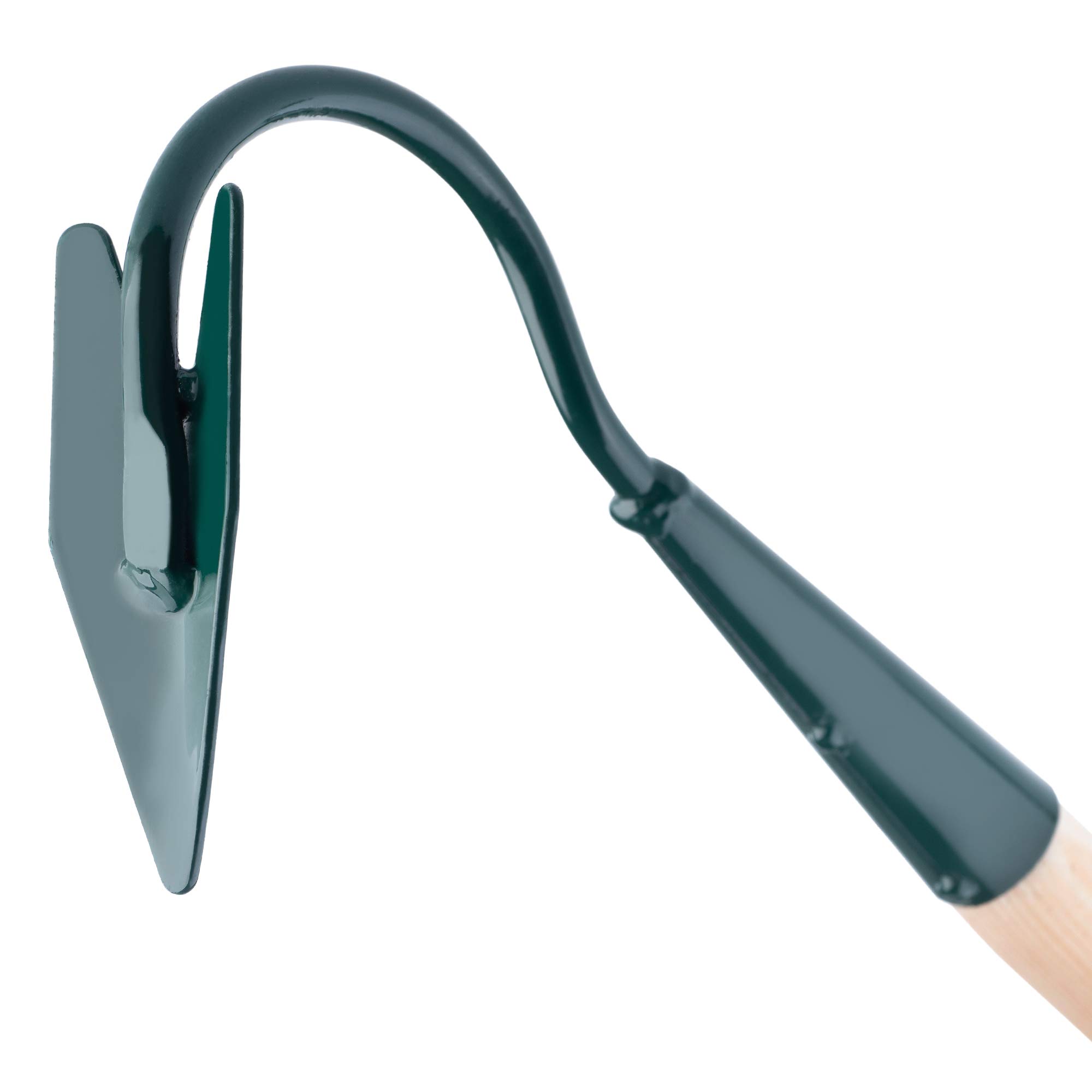 KADAX Grubber, Gartenkralle, Gartenhacke zum Lockern des Bodens, Kultivator für Garten, Handgrubber aus Metall, Blumenkralle, Gartenzubehör, Blumenharke, Bodenlüfter (1 Zinken, mit Holzstiel)