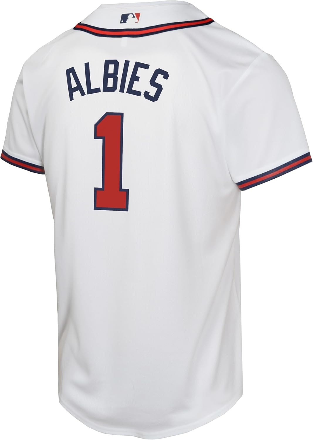 Outerstuff Ozzie Albies Atlanta Braves MLB Kids Youth 8-20 White Home Player Jersey - Image 3
