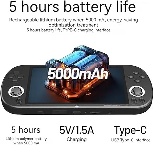 Miniatura 5 de TRIMUI Smart Pro Open Source de mano, Retro Arcade, HD 4.96 pulgadas, 64G 12000+ juegos, sistema Linux de mano con pantalla IPS, soporte para