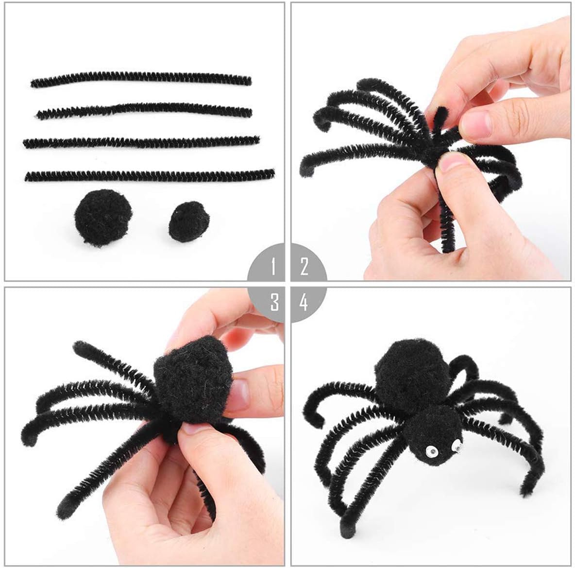 Pipe Cleaners Chenille Stems for DIY Art Craft 6 mm x 12 Inch 100 Pieces
