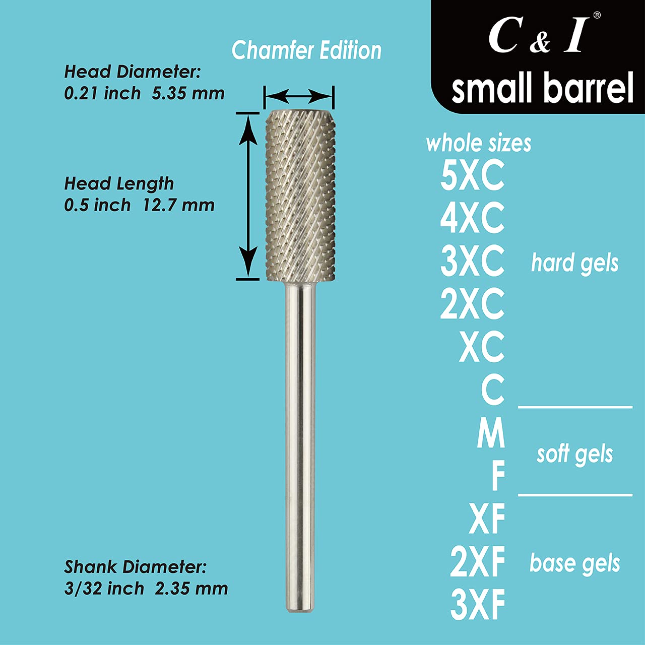 C & I Small Barrel Nail Drill Bit, Chamfer Edition - Image 4