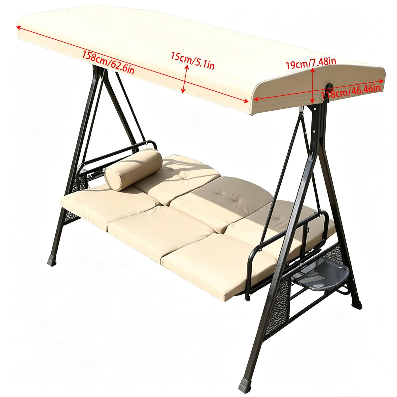 Toile balancelle de Rechange pour Toit 2 Places extérieur