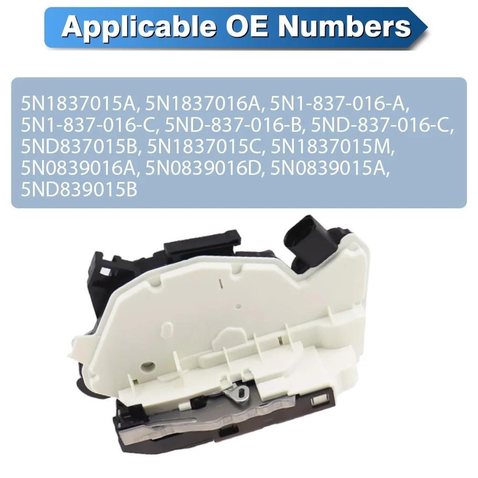 Auto Serratura Attuatore 5N1837015A 5N1837016A 5N1-837-016-A 5N1-837-016-C 5ND-837-016-B Per Vw Per CC 2009-2015 Attuatore Serratura Porta(Front Right)