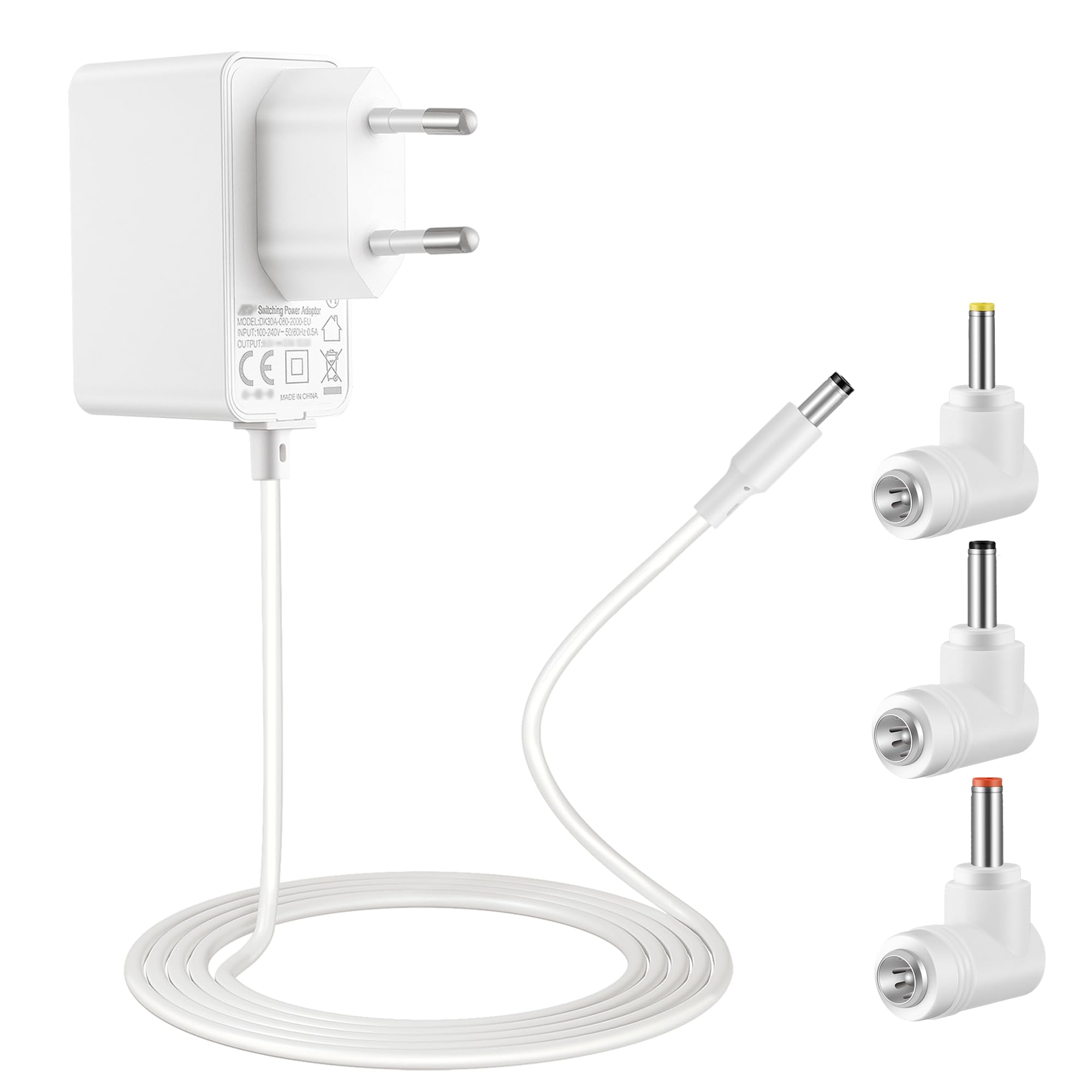 Zasilacz sieciowy do Philips Avent niani kabel do ładowania 2 m, zasilacz 6 V 2 A 1 A 0,5 A ładowarka do SCD501/00, SCD503/26, SCD723/26, SCD560, DECT niania elektroniczna dla niemowląt, SCD505