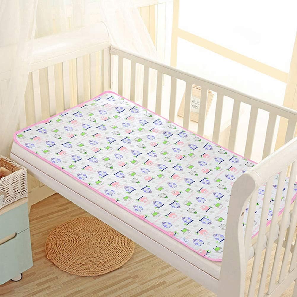Baby Waterproof Bed Pad Reusable Bed Wetting Incontinence Cover Washable Mattress Pad Breathable Cotton Pee Pads Protector Heavy Absorbency Cartoon Urine Bed Underpad Toddler Dipper Changing Pad : Baby