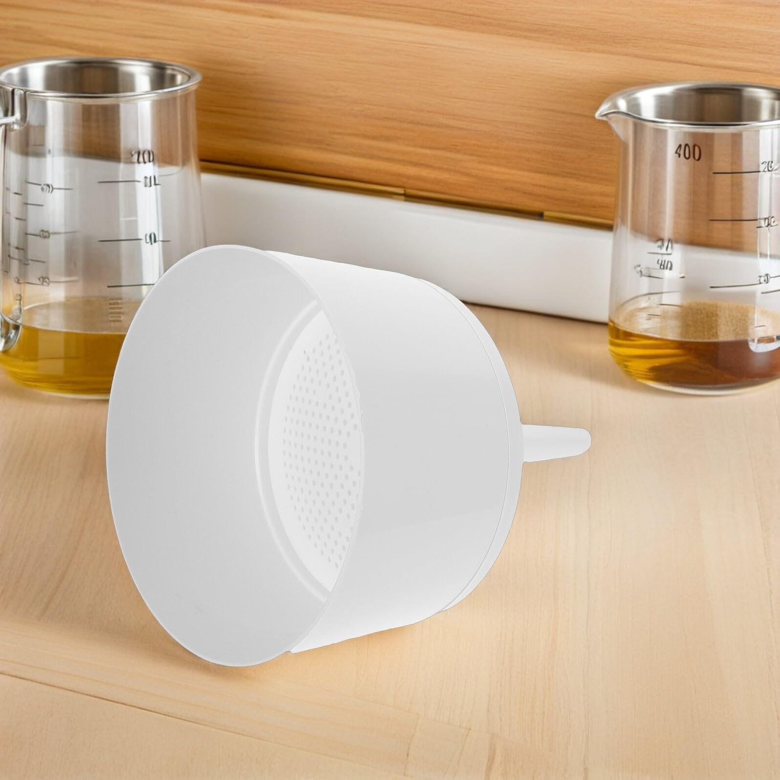 Cabilock Embudo de Filtración Buchner de PP 150 MM para Uso en Laboratorios y Cocina, Herramienta para Filtrar Líquidos en Botellas y Matraces