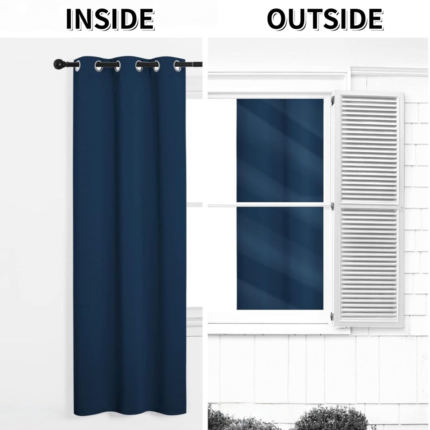 Amazon｜遮光カーテン 260 x 70 cm しっかり厚手断熱遮熱防寒防音節電