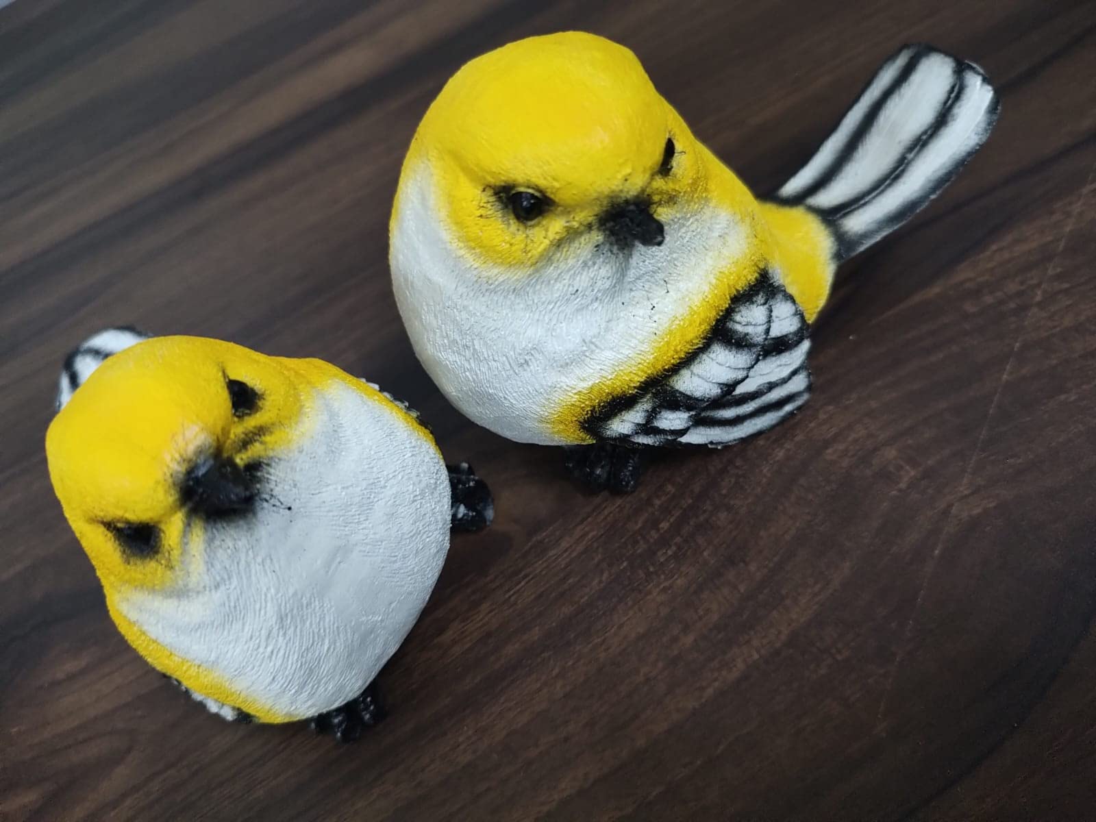 The Decorshed polyresin Yellow Birds for Bonsai Tray Decoration, Small Bird Figure, Kids Room Decoration, Birds Ideal for Home Decor, Garden Decor