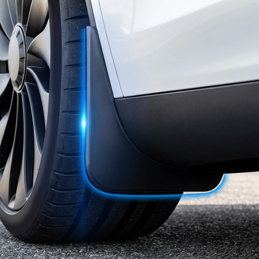 4PCS Mud Flaps Accessories for Tesla Model Y 2025 – Fenders Perforation-Free Durable All-Weather Fenders, Model fits with Tesla Model Y 2025, Not Fit to The New Model Y